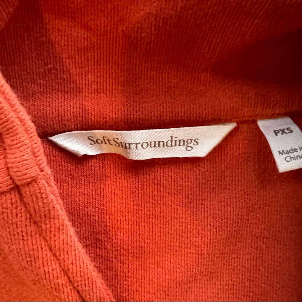 Soft Surroundings Nuance Orange Jacket with Tapestry Accent and Filigree Button - Picture 12 of 16